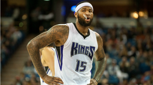 DeMarcus Cousins pushes security guard for no apparent reason