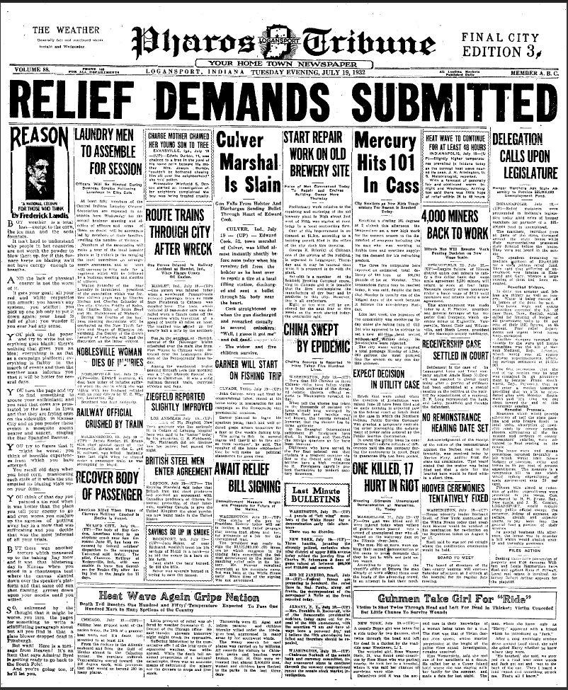 Great Depression Newspapers