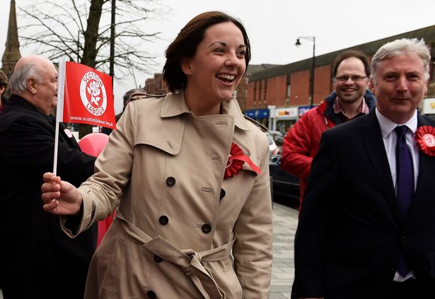 Kezia Dugdale with Labour candidate James Kelly