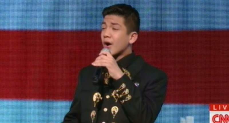 Twitter racists freak out after Mexican-American teen sings national anthem at #DemDebate